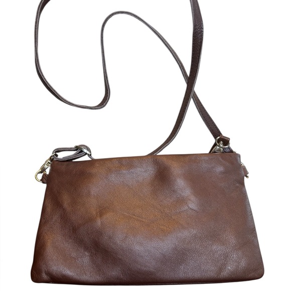 Tory Burch Vintage Brown Leather Crossbody Bag - Picture 9 of 9